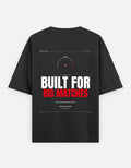 Built For Big Matches oversized t-shirt back graphic in black