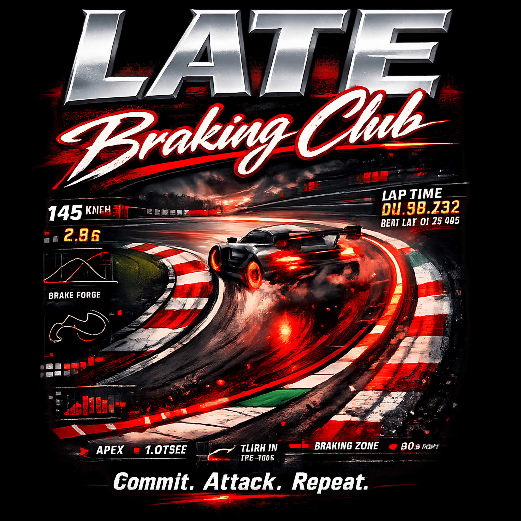 Late Braking Club Oversized Tee - Oversteer Studios