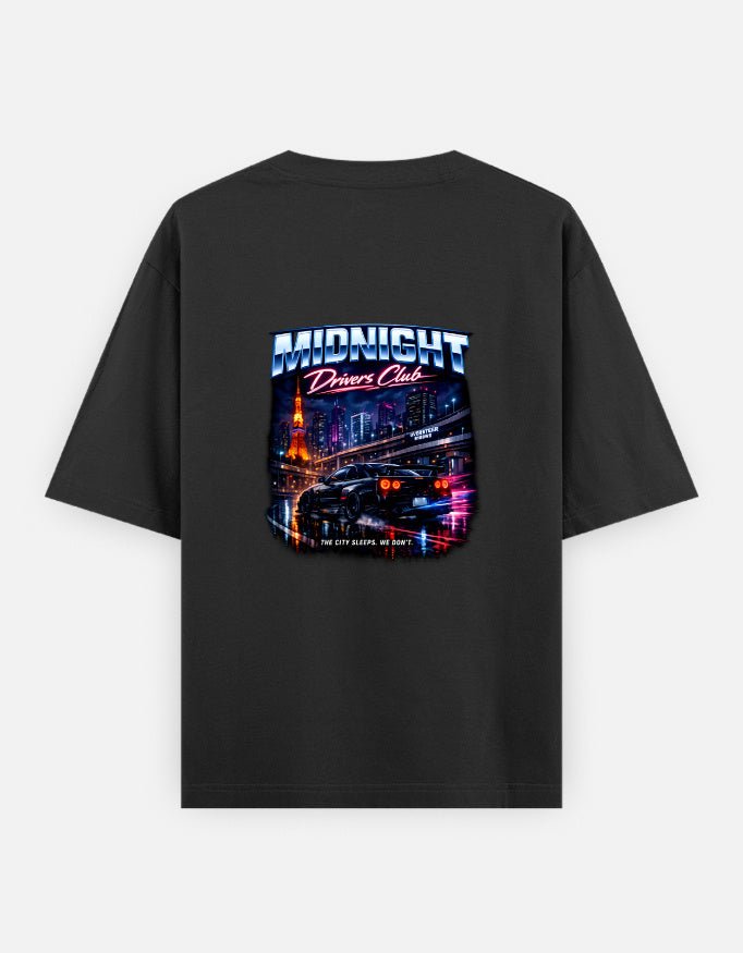 Midnight Drivers Club Oversized Tee - Oversteer Studios
