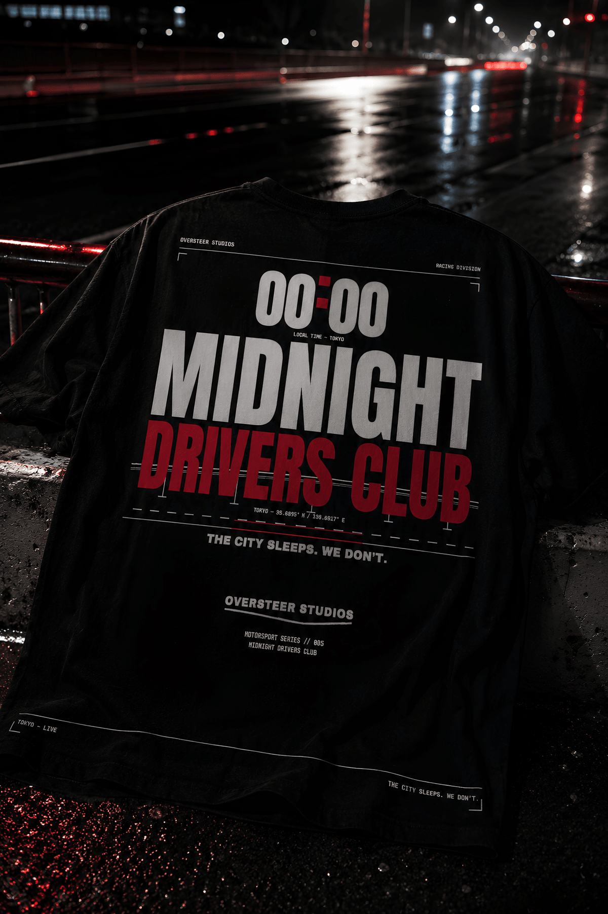 Midnight Drivers Club | Oversized Tee - Oversteer Studios