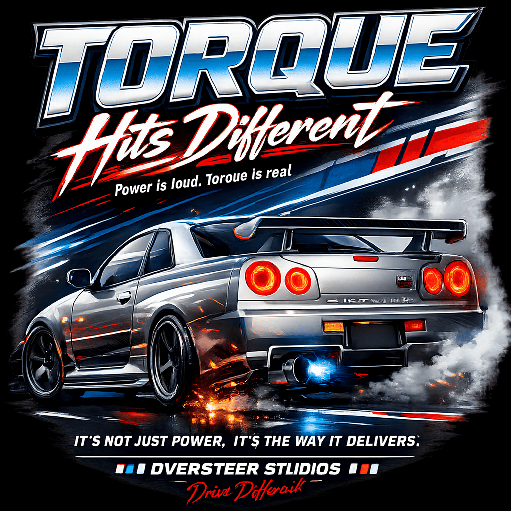 Torque Hits Different Oversized Tee - Oversteer Studios