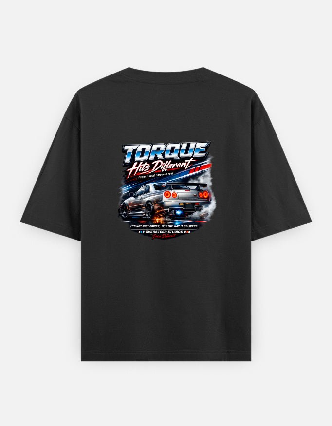 Torque Hits Different Oversized Tee - Oversteer Studios